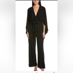 Halston Heritage black jersey jumpsuit